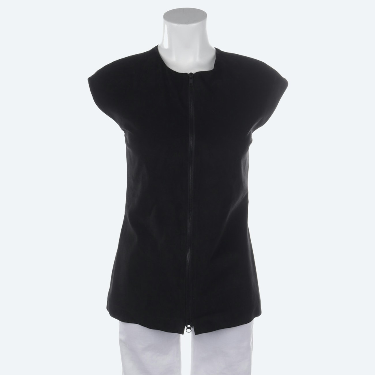 Image 1 of Leather Vest XS Black in color Black | Vite EnVogue