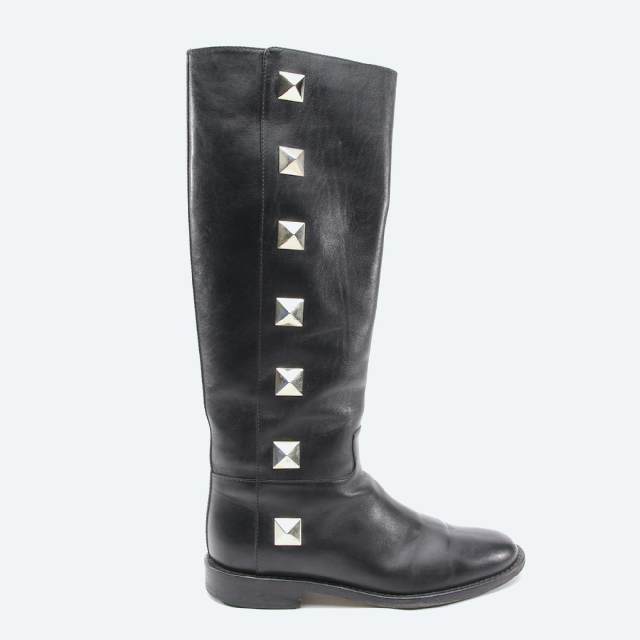 Image 1 of Rockstud Knee High Boots EUR 36 Black in color Black | Vite EnVogue