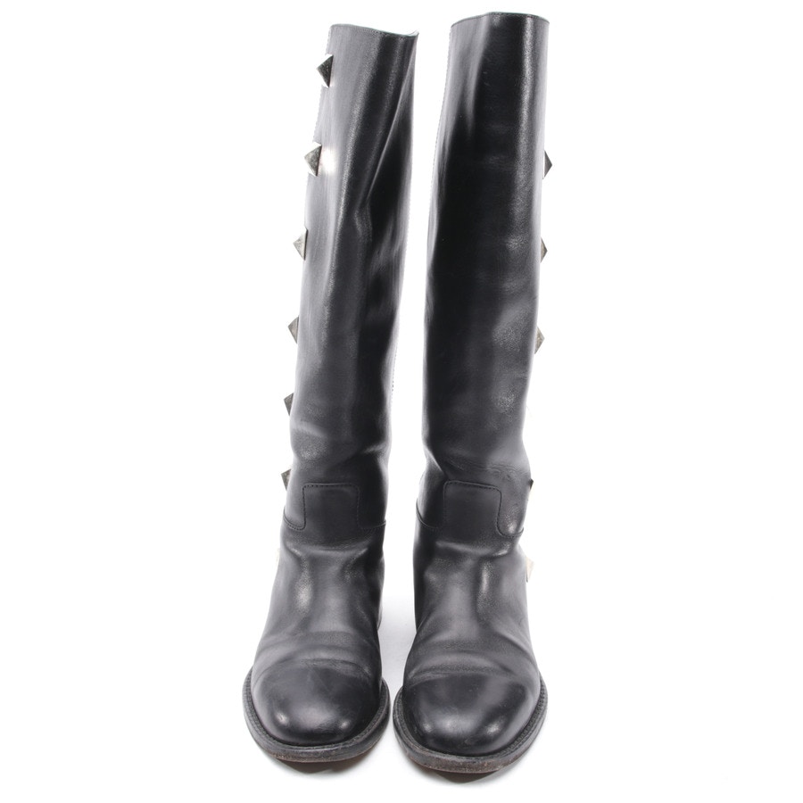 Image 2 of Rockstud Knee High Boots EUR 36 Black in color Black | Vite EnVogue