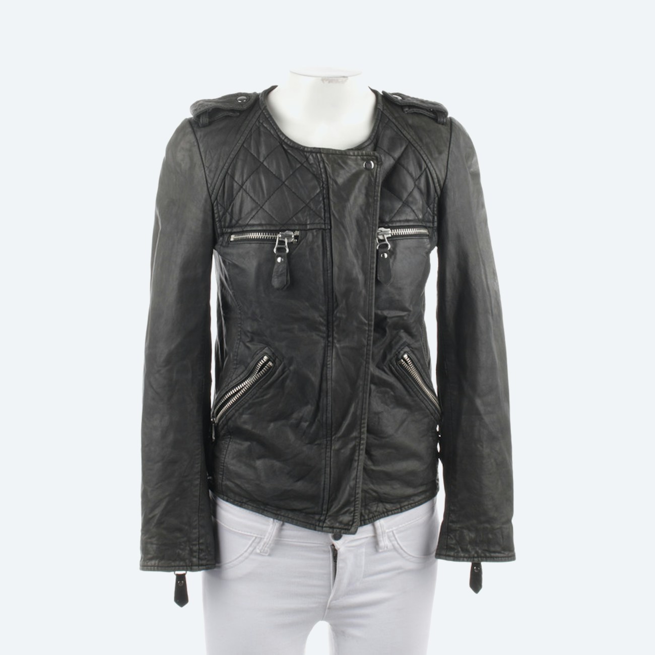 Image 1 of LeatherJackets 32 Gray in color Gray | Vite EnVogue