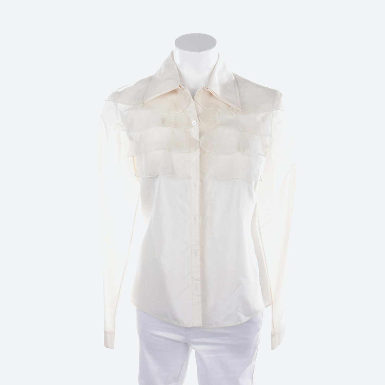 Image 1 of Silk Blouses 40 Ivory in color White | Vite EnVogue
