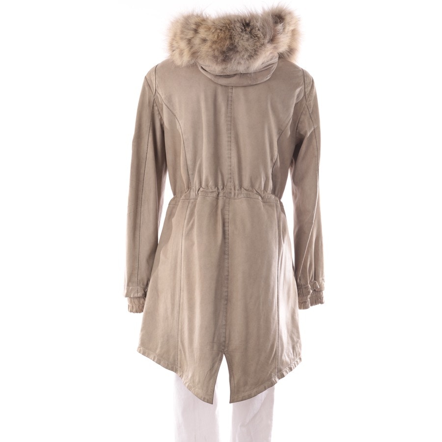 Image 2 of Leather Coat 36 Beige in color White | Vite EnVogue
