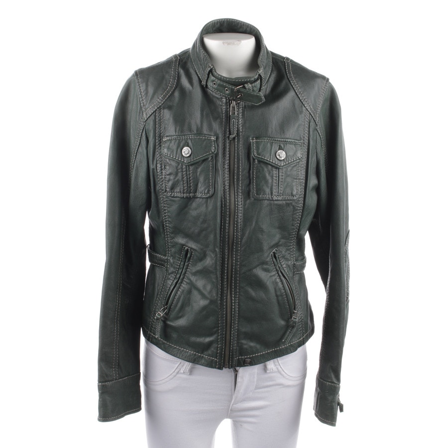 Image 1 of LeatherJacket S Green in color Green | Vite EnVogue