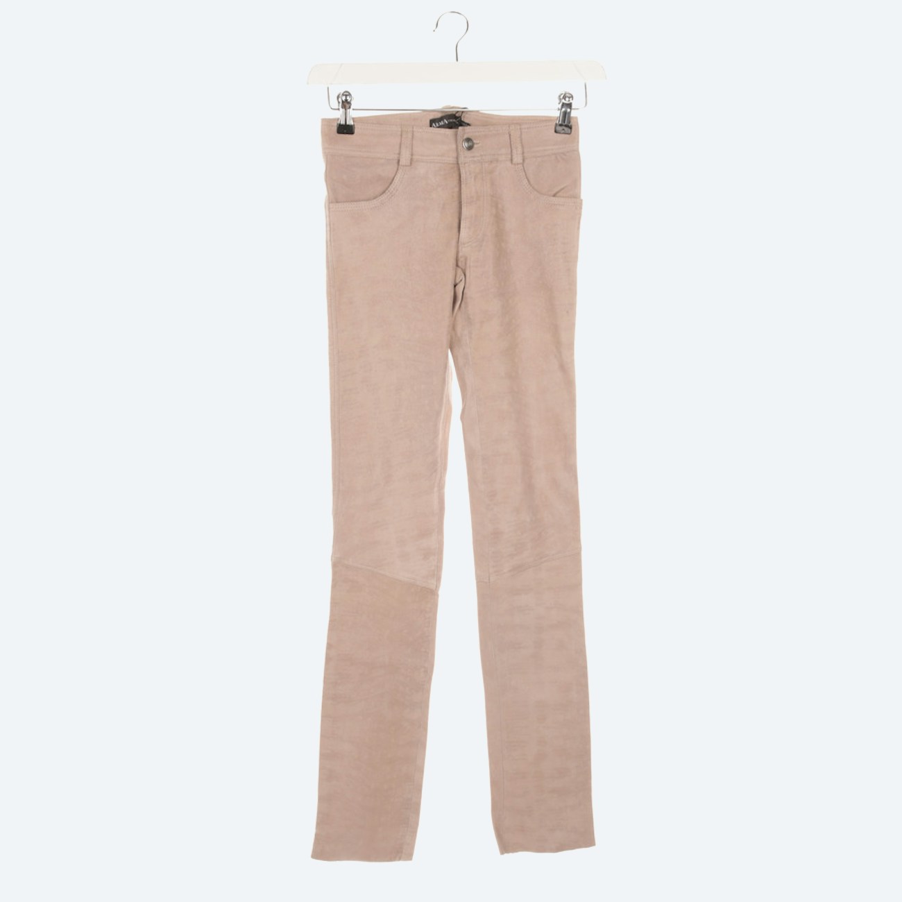 Image 1 of Leather Pants 32 Beige in color White | Vite EnVogue