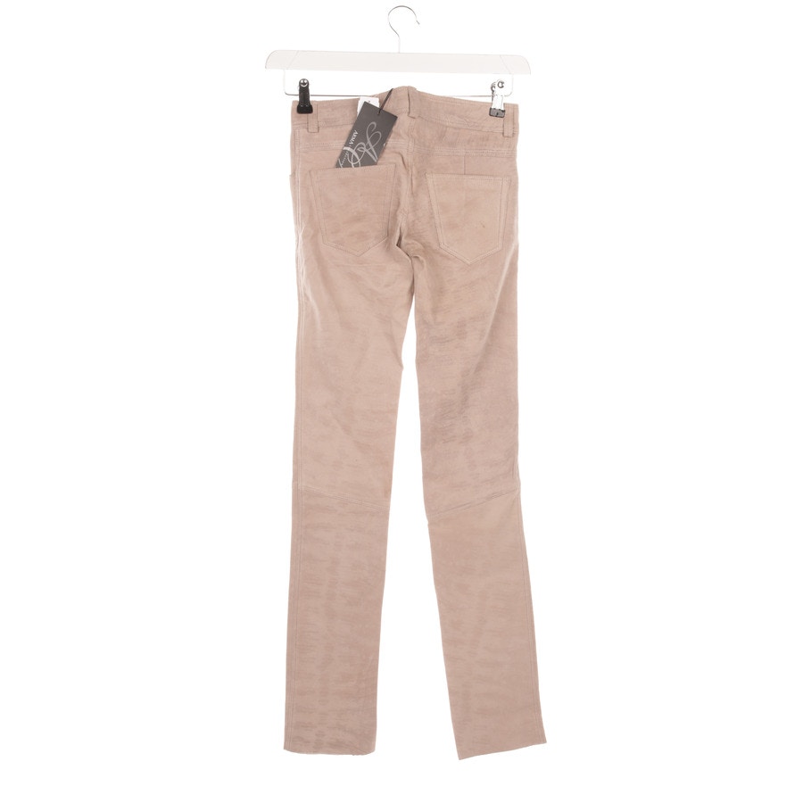 Image 2 of Leather Pants 32 Beige in color White | Vite EnVogue