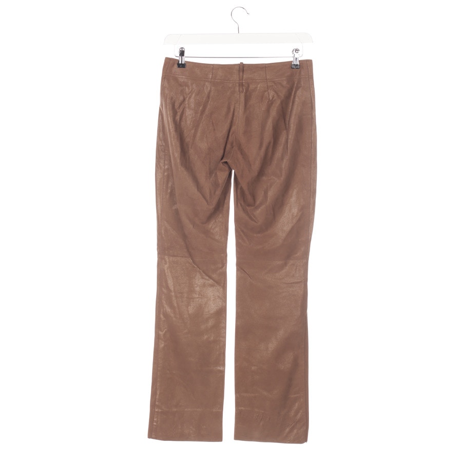 Image 2 of Leather Pants 38 Metallic in color Metallic | Vite EnVogue