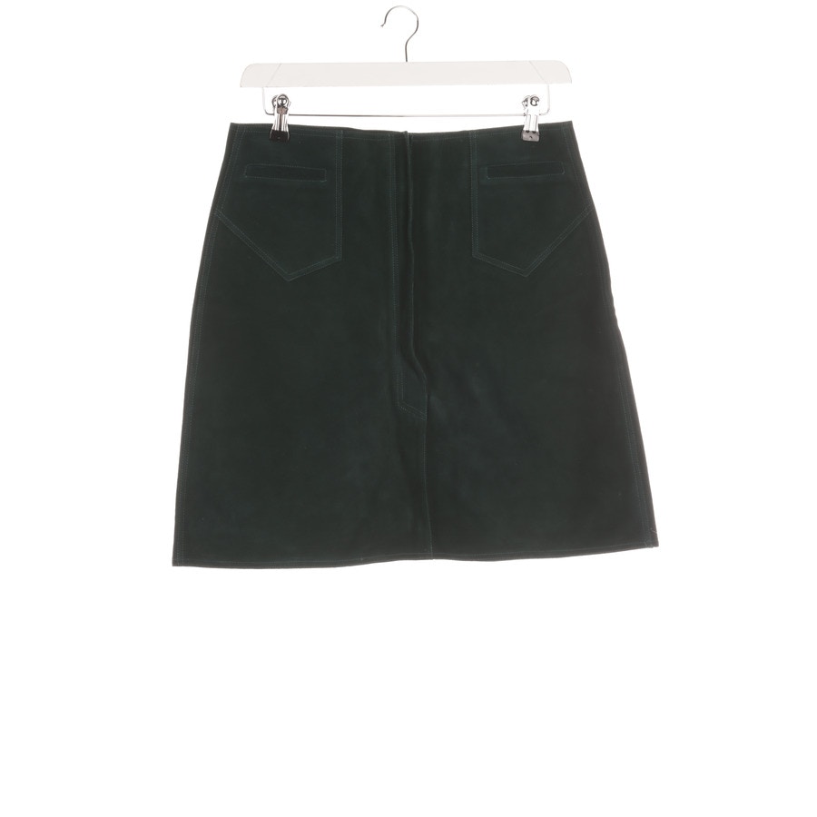 Image 1 of Leather Skirt L Dark Green in color Green | Vite EnVogue