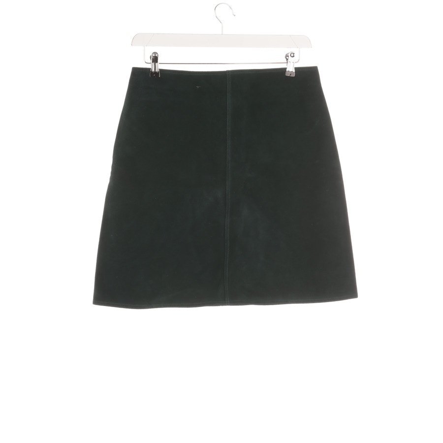 Image 2 of Leather Skirt L Dark Green in color Green | Vite EnVogue