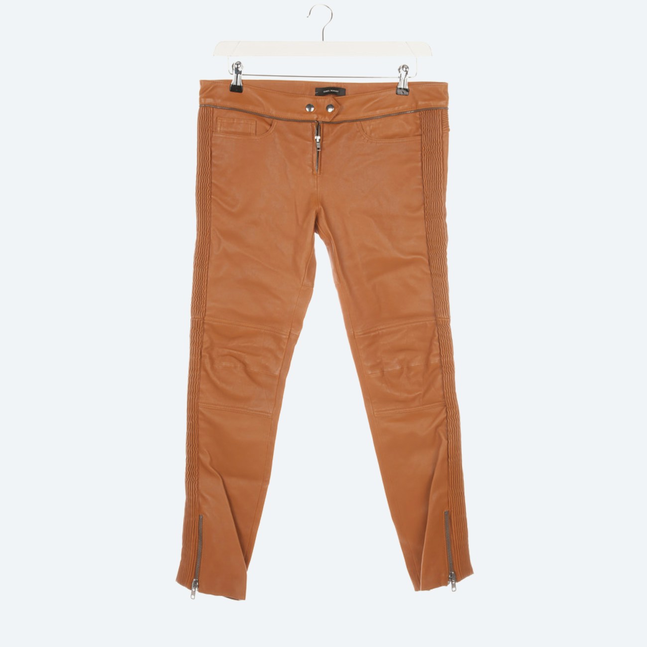 Image 1 of Leather Pants 40 Camel in color Brown | Vite EnVogue