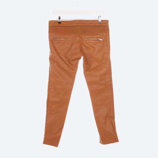 Image 2 of Leather Pants 40 Camel in color Brown | Vite EnVogue