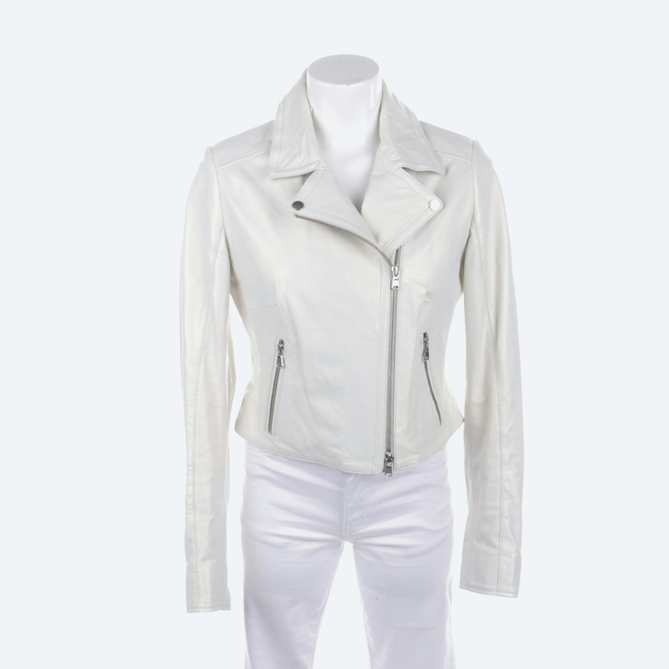 Image 1 of LeatherJackets 38 Ivory in color White | Vite EnVogue