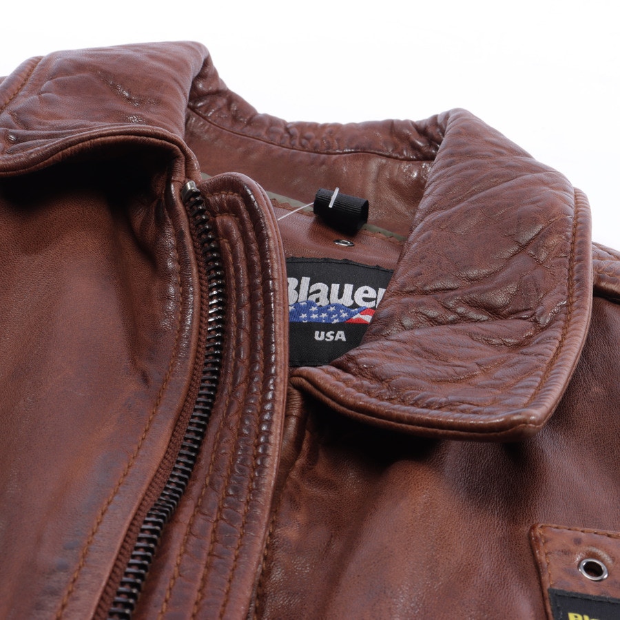 Image 3 of Leather Jacket L Cognac in color Brown | Vite EnVogue