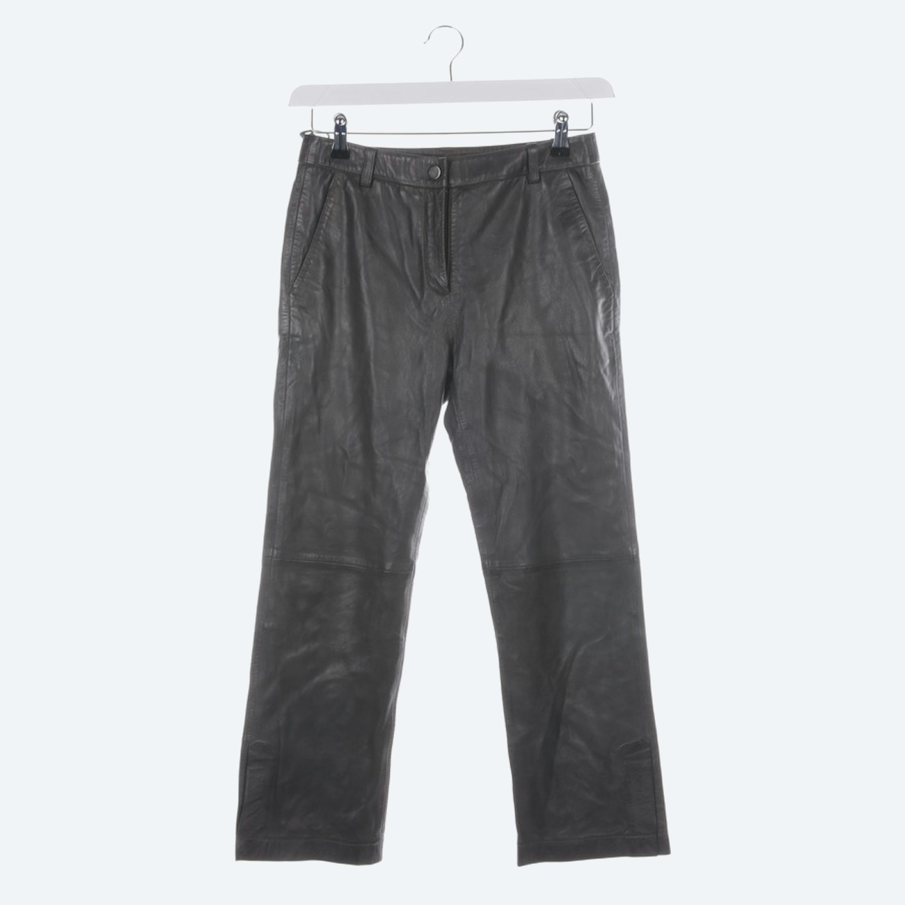Image 1 of Leather Pants 34 Gray in color Gray | Vite EnVogue